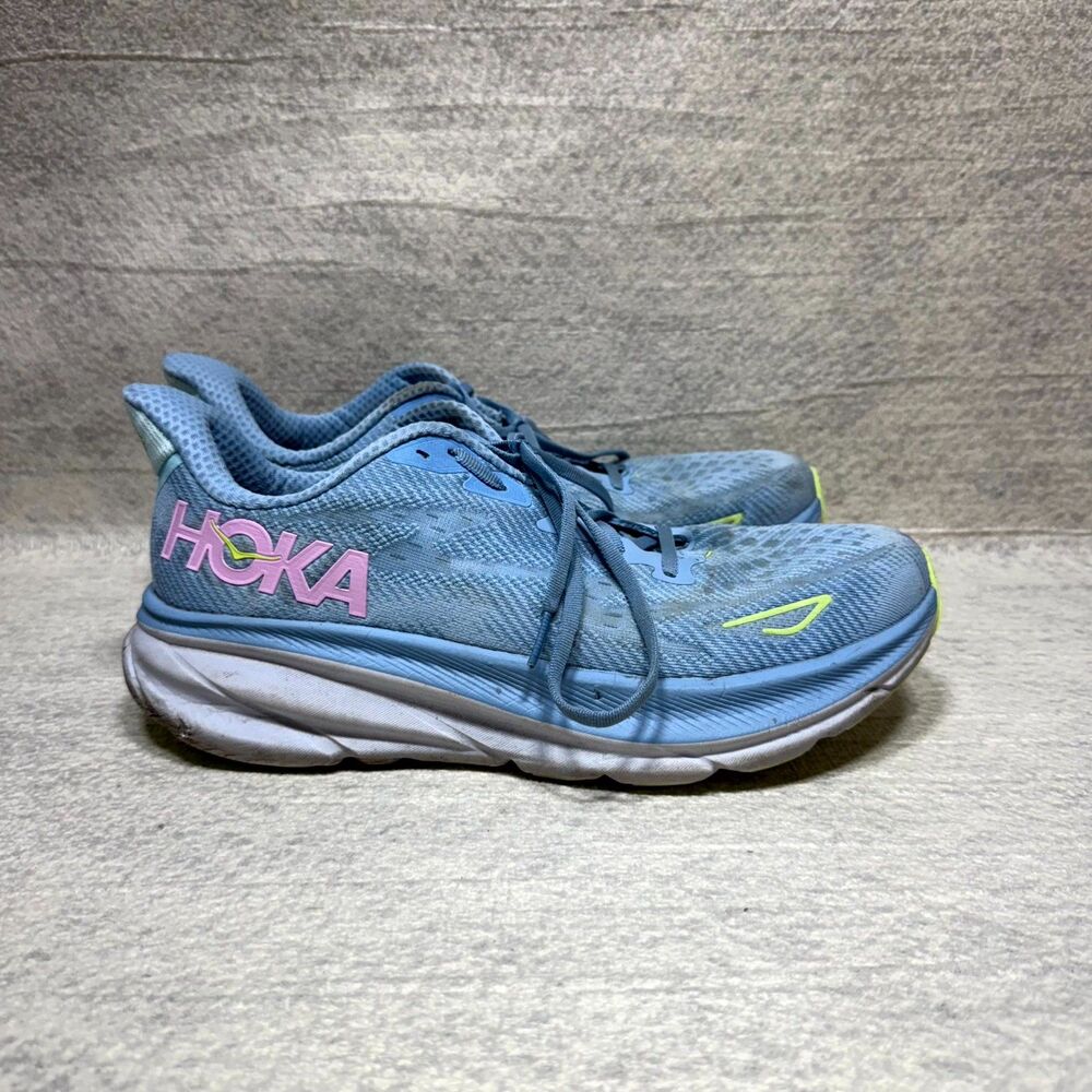 Hoka Clifton 9 Women Running Shoes Sky Blue Size 11B W1127896 DNK